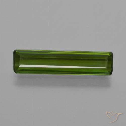1.44ct طبيعي أخضر غامق تورمالين, قص الزمرد, قليلا جدا