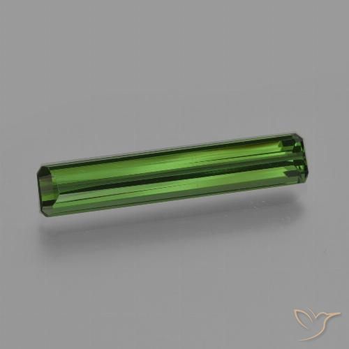 1.51ct طبيعي أخضر غامق تورمالين, قص الزمرد, VVS-VS