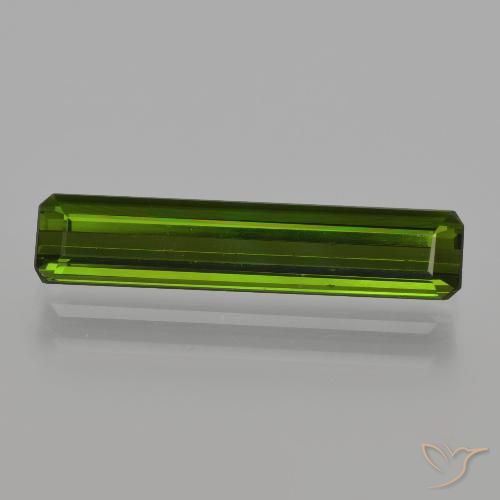1.94ct طبيعي أخضر ترابى تورمالين, قص الزمرد, قليلا جدا