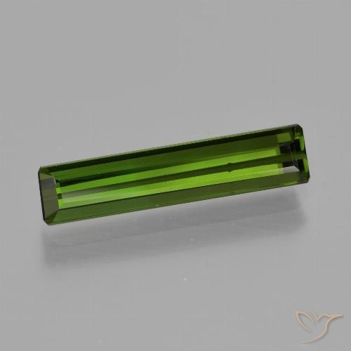 1.76ct طبيعي أخضر غامق تورمالين, قص الزمرد, قليلا جدا