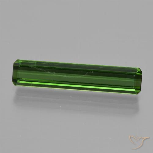 1.78ct طبيعي أخضر غامق تورمالين, قص الزمرد, قليلا جدا