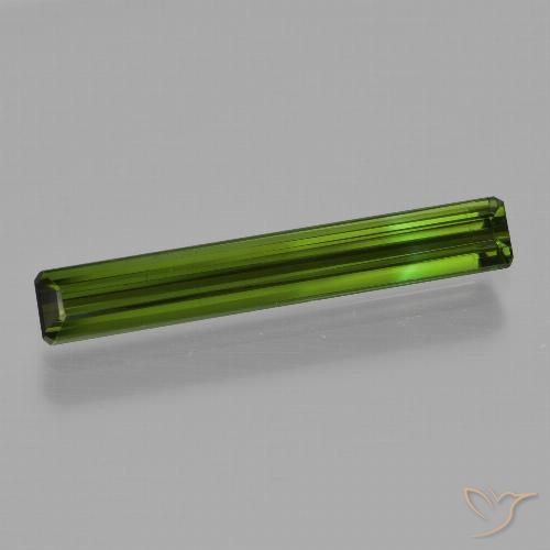 1.70ct طبيعي أخضر غامق تورمالين, قص الزمرد, قليلا جدا