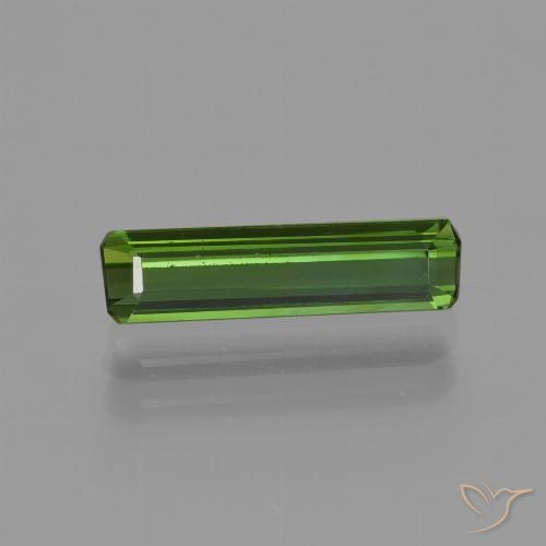 0.99ct طبيعي أخضر ترابى تورمالين, قص الزمرد, VVS-VS