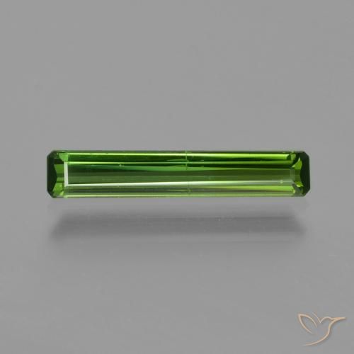 0.96ct طبيعي أخضر متوسط تورمالين, قص الزمرد, قليلا جدا