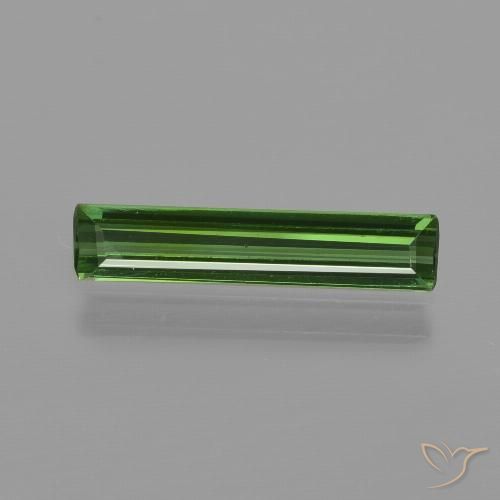 0.90ct طبيعي أخضر ترابى تورمالين, قص الزمرد, قليلا جدا