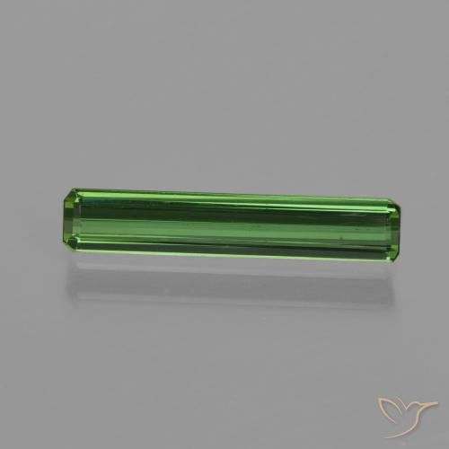 0.94ct طبيعي أخضر ترابى تورمالين, قص الزمرد, قليلا جدا