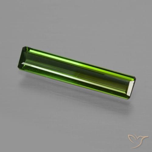 0.99ct طبيعي أخضر ترابى تورمالين, قص الزمرد, قليلا جدا