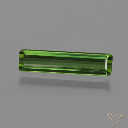1.08ct طبيعي أخضر الغابات تورمالين, قص الزمرد, قليلا جدا