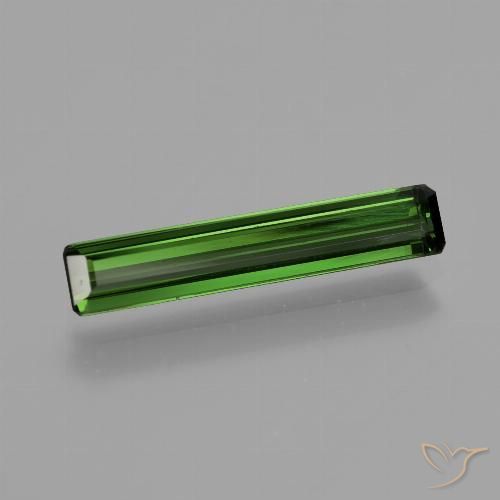 1.22ct طبيعي أخضر الغابات تورمالين, قص الزمرد, قليلا جدا