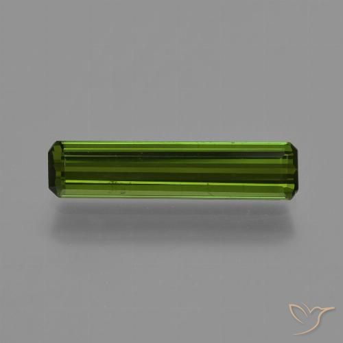 0.88ct طبيعي أخضر داكن-متوسط تورمالين, قص الزمرد, VVS-VS