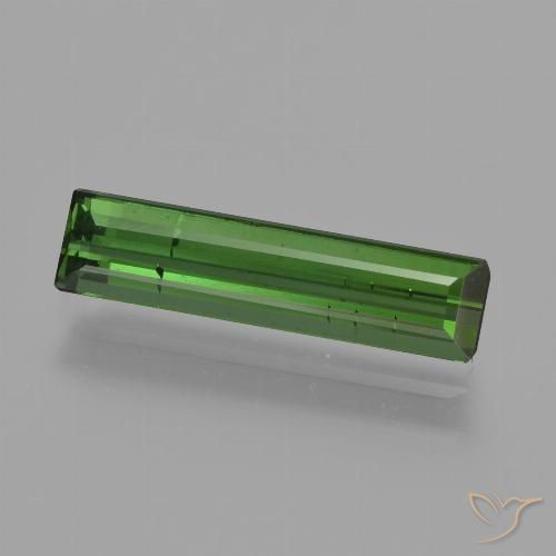 1.35ct طبيعي أخضر متوسط تورمالين, قص الزمرد, VS-SI