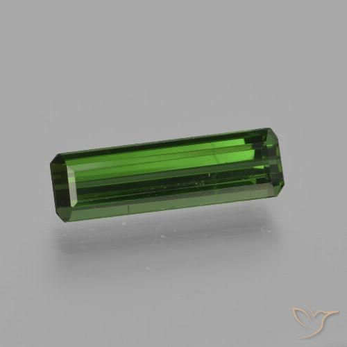 1.35ct طبيعي أخضر غامق تورمالين, قص الزمرد, VVS-VS