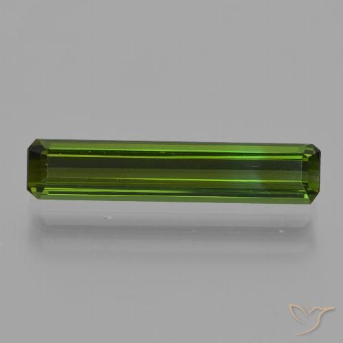 1.35ct طبيعي أخضر ترابى تورمالين, قص الزمرد, VVS-VS