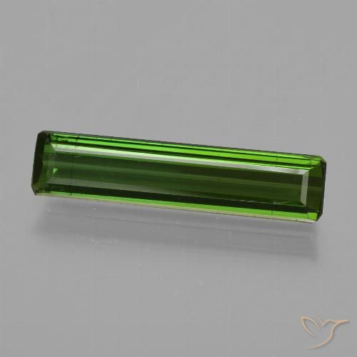 1.33ct طبيعي الأخضر الغامق تورمالين, قص الزمرد, قليلا جدا