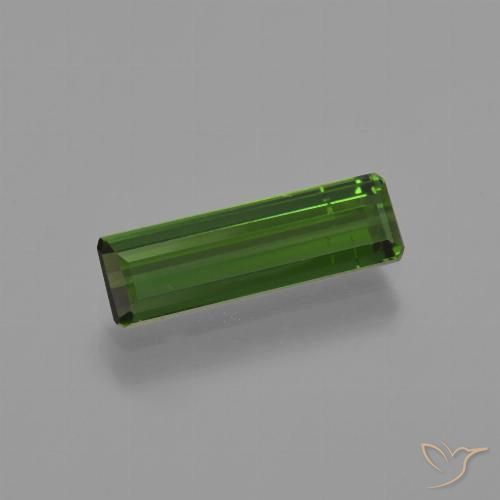 0.91ct طبيعي الأخضر الغامق تورمالين, قص الزمرد, VS-SI