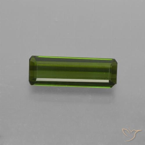 0.92ct طبيعي أخضر الغابات تورمالين, قص الزمرد, قليلا جدا