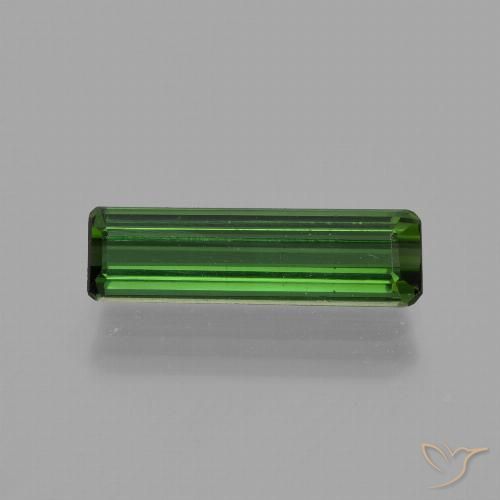 1.20ct طبيعي أخضر غامق تورمالين, قص الزمرد, VVS-VS