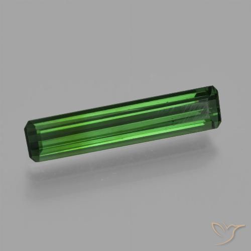 1.21ct طبيعي أخضر داكن-متوسط تورمالين, قص الزمرد, VVS-VS