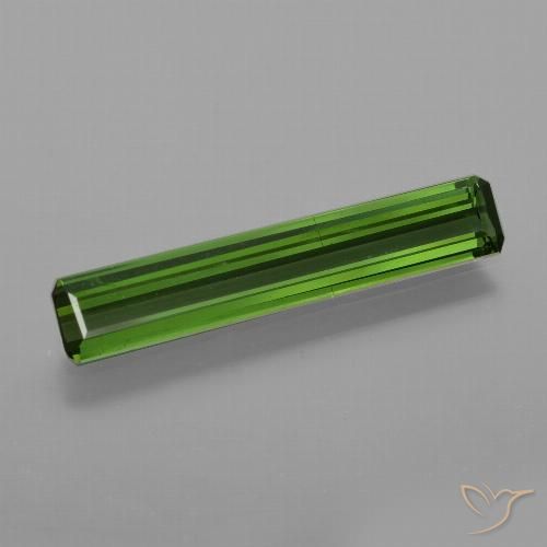 1.48ct طبيعي أخضر داكن-متوسط تورمالين, قص الزمرد, قليلا جدا