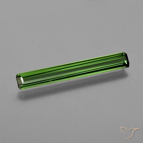 1.38ct طبيعي أخضر الغابات تورمالين, قص الزمرد, قليلا جدا