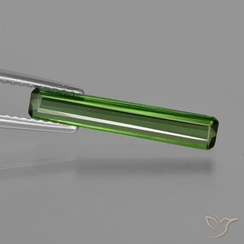 1.21ct طبيعي أخضر متوسط تورمالين, قص الزمرد, قليلا جدا