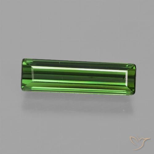 1.20ct طبيعي أخضر غامق تورمالين, قص الزمرد, قليلا جدا