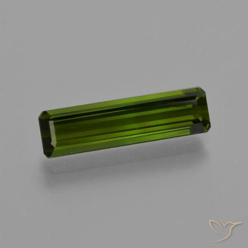 2.36ct طبيعي أخضر متوسط تورمالين, قص الزمرد, VVS-VS
