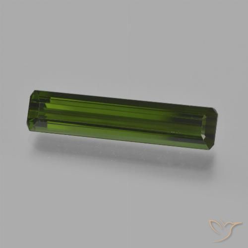 2.85ct طبيعي أخضر غامق تورمالين, قص الزمرد, VVS-VS