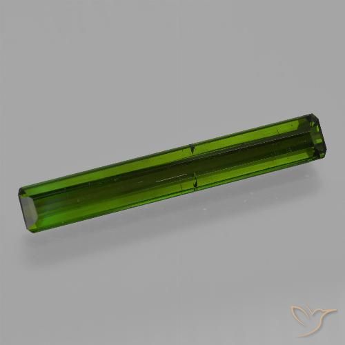 2.86ct طبيعي أخضر غامق تورمالين, قص الزمرد, VS-SI