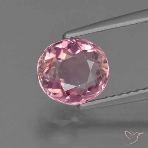 1.58ct طبيعي وردي فاتح تورمالين, بيضوي, قليلا جدا