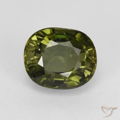 1.09ct طبيعي أخضر الغابات تورمالين, بيضوي, قليلا جدا
