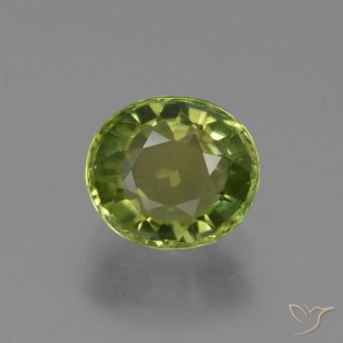 1.23ct طبيعي أخضر الغابات تورمالين, بيضوي, قليلا جدا
