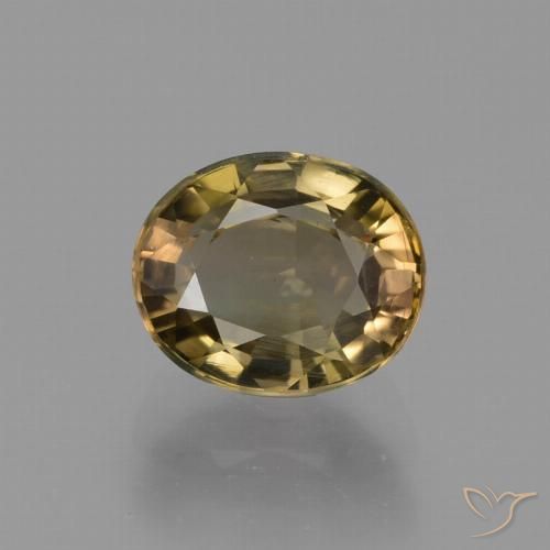 1.34ct طبيعي البني الفاتح تورمالين, بيضوي, VVS-VS