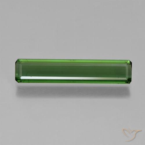 1.56ct طبيعي الأخضر الغامق تورمالين, قص الزمرد, قليلا جدا