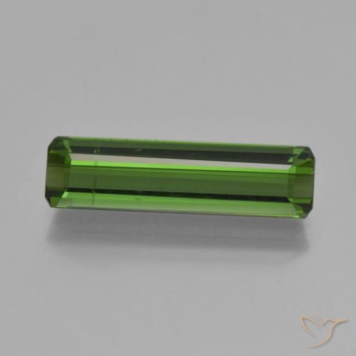 2.11ct طبيعي الأخضر الغامق تورمالين, قص الزمرد, VS-SI