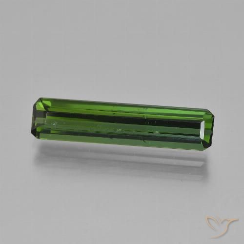 2.70ct طبيعي أخضر غامق تورمالين, قص الزمرد, قليلا جدا