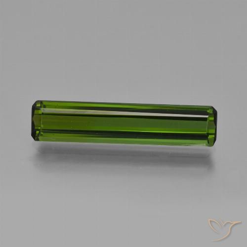 2.33ct طبيعي أخضر ترابى داكن تورمالين, قص الزمرد, قليلا جدا
