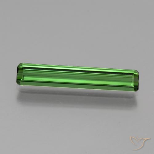 1.58ct طبيعي أخضر متوسط تورمالين, قص الزمرد, VVS