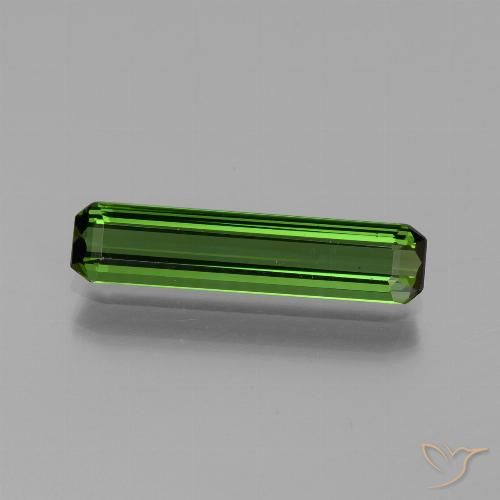 1.54ct طبيعي أخضر ترابى تورمالين, قص الزمرد, VVS-VS