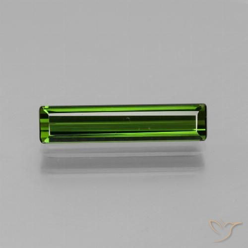 1.58ct طبيعي أخضر غامق تورمالين, قص الزمرد, VVS