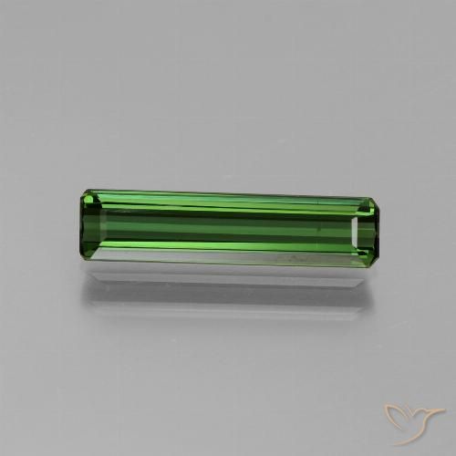 1.50ct طبيعي الأخضر الغامق تورمالين, قص الزمرد, VS-SI