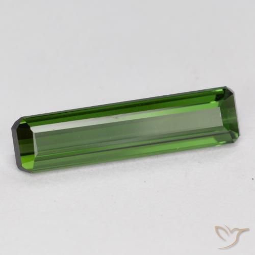 1.16ct طبيعي أخضر متوسط تورمالين, قص الزمرد, VVS