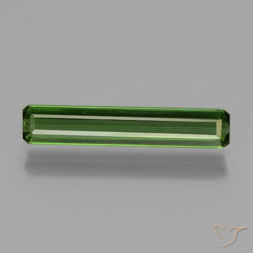 1.24ct طبيعي أخضر متوسط تورمالين, قص الزمرد, VVS-VS