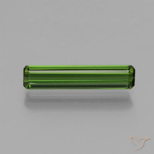 1.27ct طبيعي أخضر غامق تورمالين, قص الزمرد, VVS