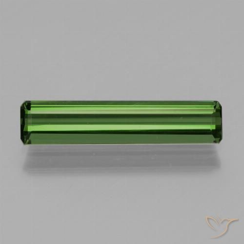 1.30ct طبيعي أخضر غامق تورمالين, قص الزمرد, VVS