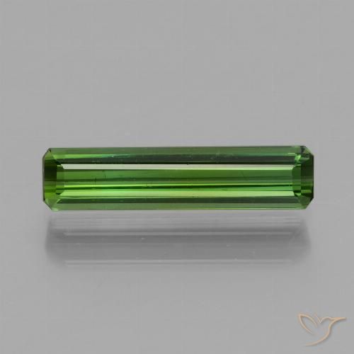 1.26ct طبيعي الأخضر الغامق تورمالين, قص الزمرد, قليلا جدا