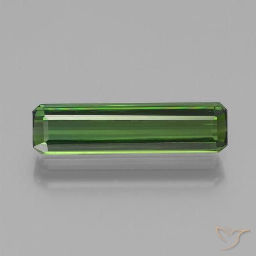1.82ct طبيعي أخضر غامق تورمالين, قص الزمرد, قليلا جدا