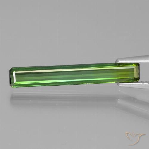 1.47ct طبيعي أخضر متوسط تورمالين, قص الزمرد, VVS