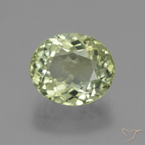 3.61ct طبيعي أخضر متوسط تورمالين, بيضوي, VVS, Photo A