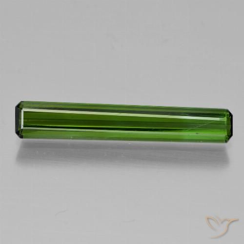 1.48ct طبيعي أخضر غامق تورمالين, قص الزمرد, VVS